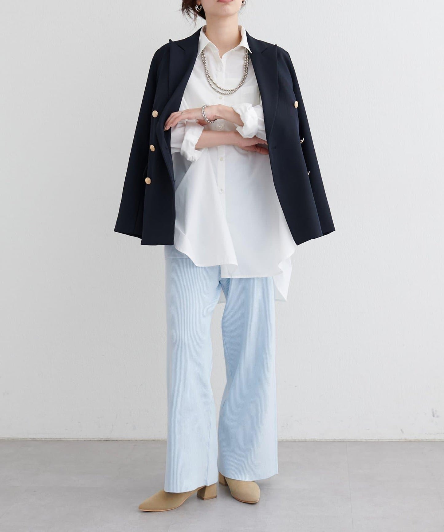 羊絨觸感羅紋針織褲