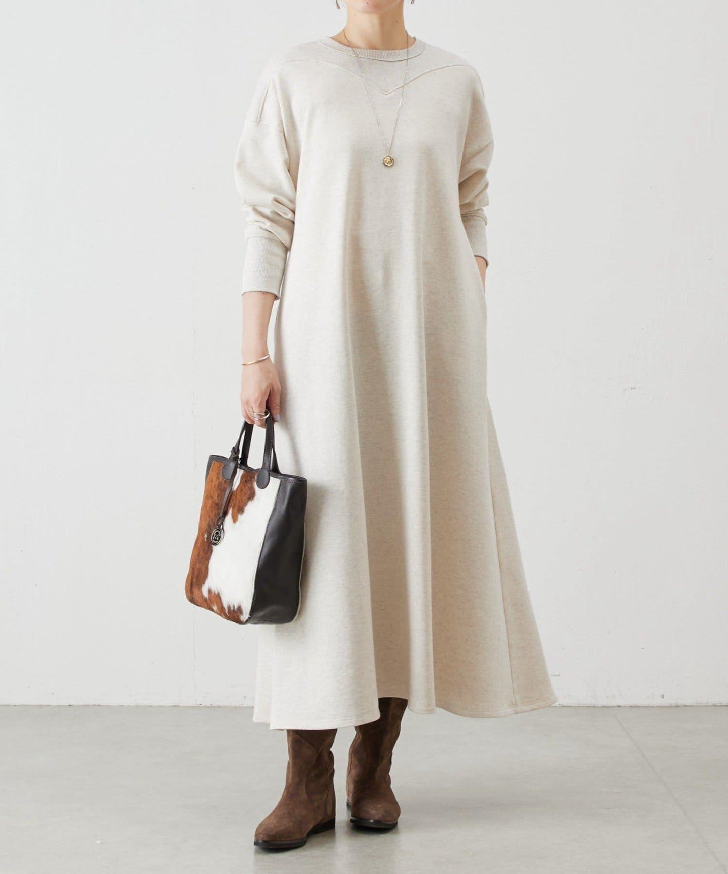 拼接衛衣連衣裙