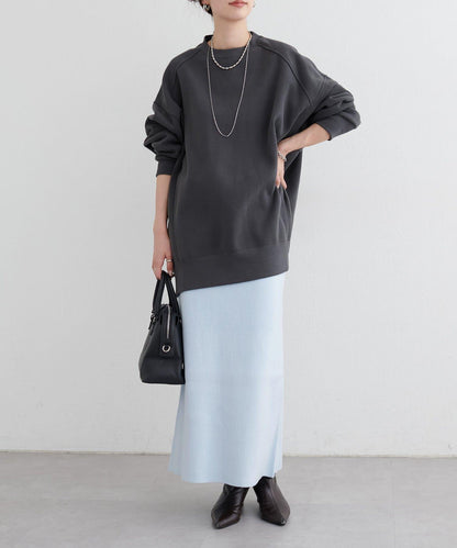 羊絨感羅紋針織半身裙