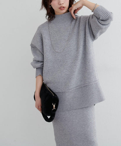 羊絨觸感雙面提花針織套頭衫