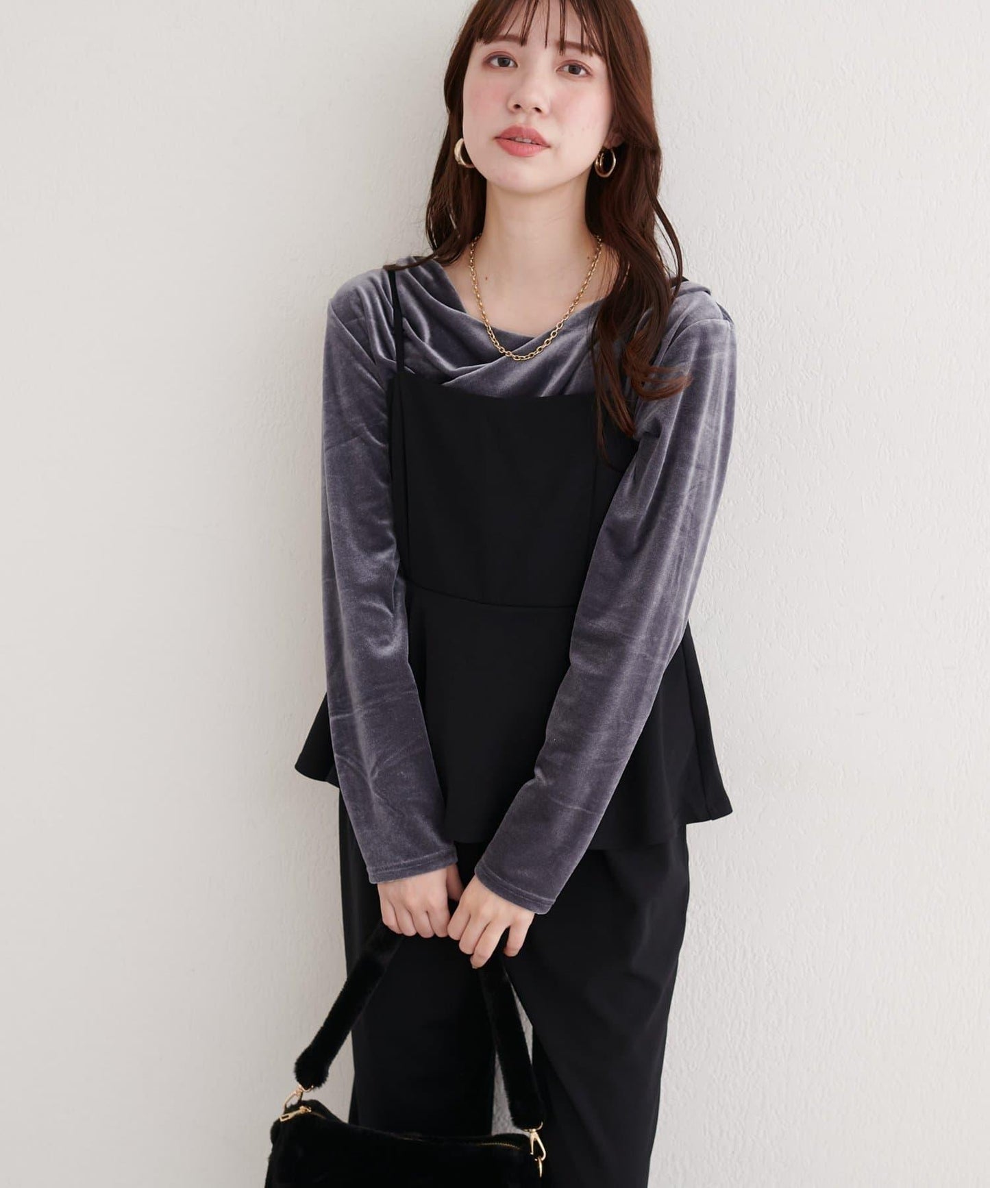 亮片天鵝絨垂墜感套頭衫