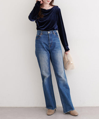 亮片天鵝絨垂墜感套頭衫