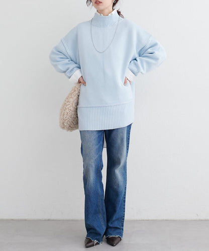 羊絨觸感雙面提花針織套頭衫