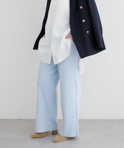 羊絨觸感羅紋針織褲