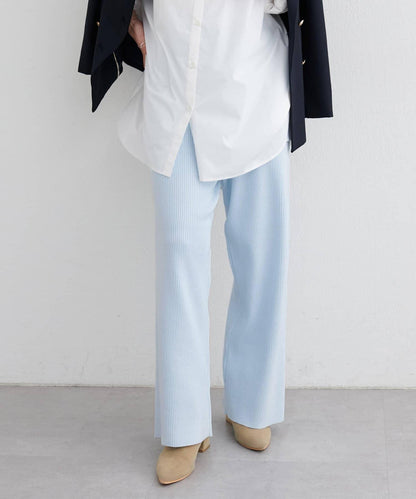 羊絨觸感羅紋針織褲