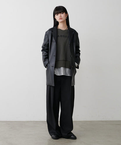 前後兩穿插肩袖字母印花衛衣