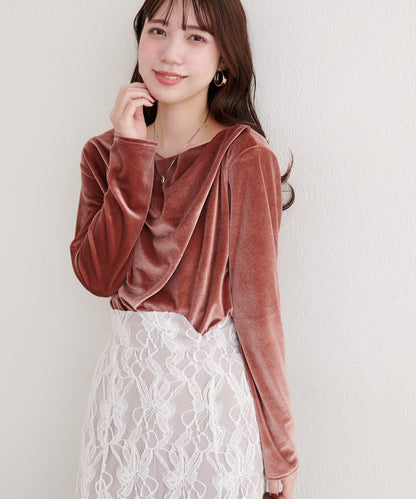 亮片天鵝絨垂墜感套頭衫