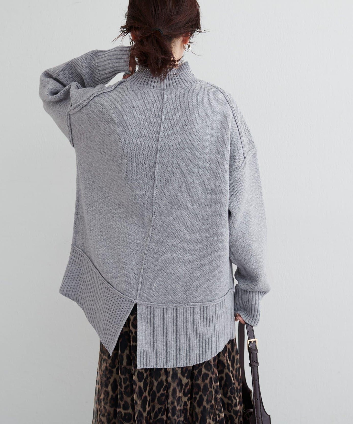 羊絨觸感雙面提花針織套頭衫