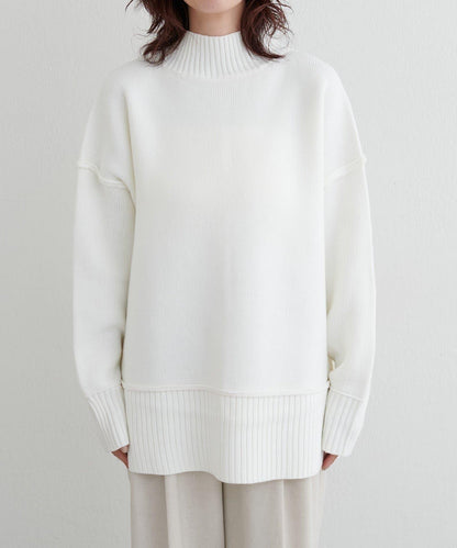 羊絨觸感雙面提花針織套頭衫