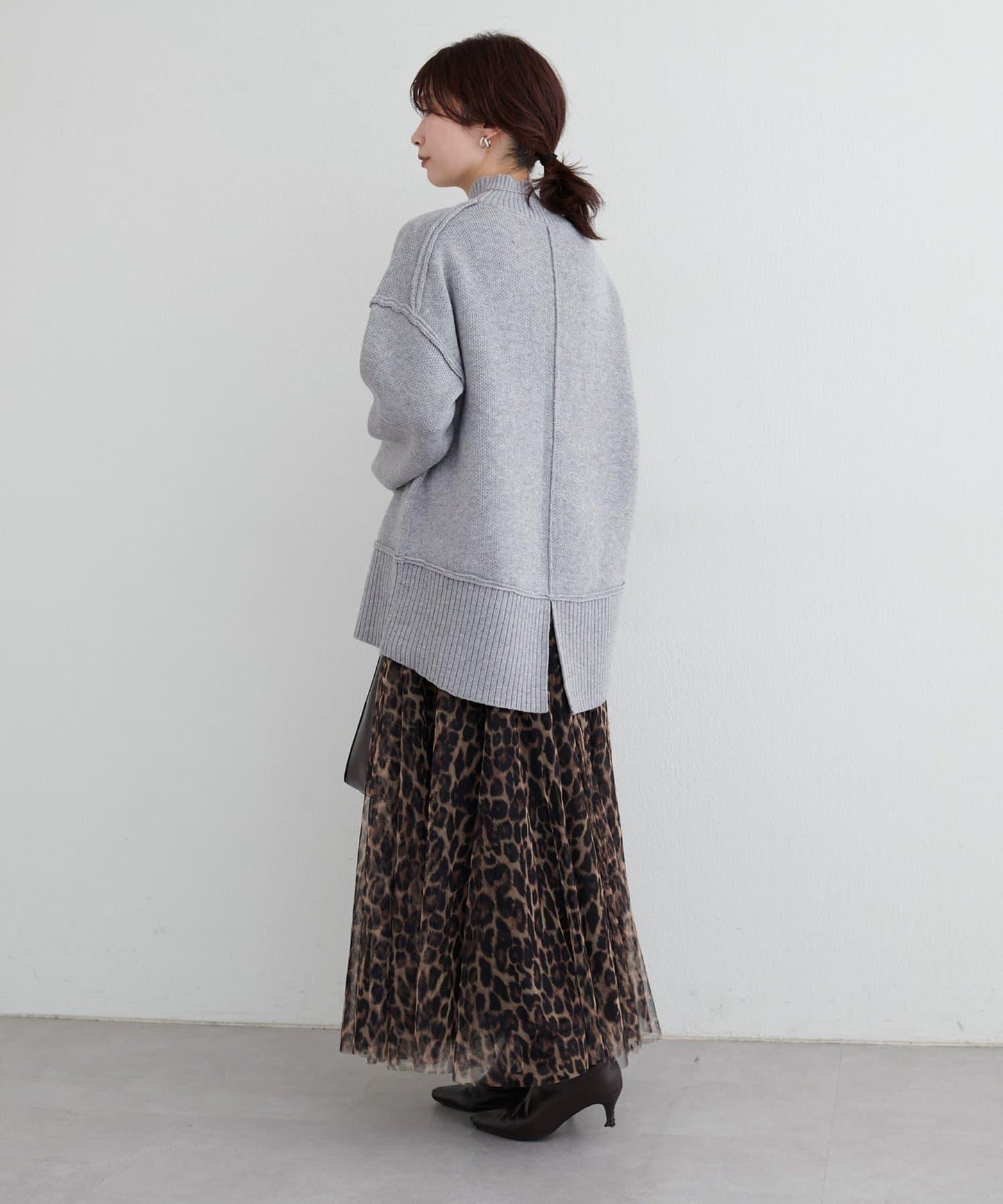 羊絨觸感雙面提花針織套頭衫