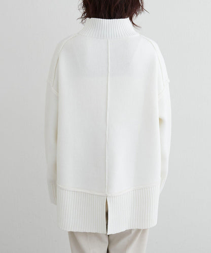 羊絨觸感雙面提花針織套頭衫