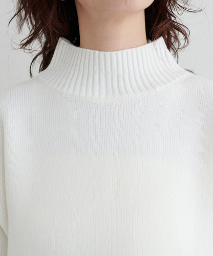 羊絨觸感雙面提花針織套頭衫