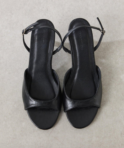 【PAPILLONNER/パピヨネ】金屬質感圓頭涼鞋