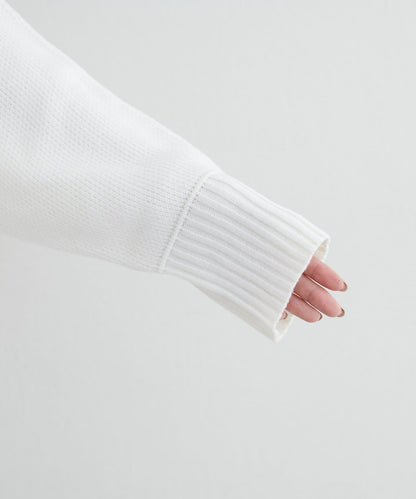 羊絨觸感雙面提花針織套頭衫