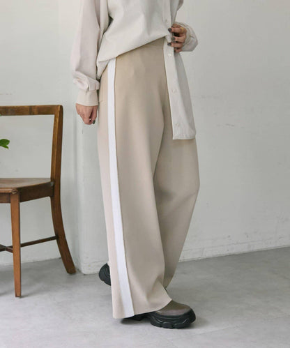 《ウエスト総ゴム/リラックス》針織休閒長褲【SUM1 STYLE(スミスタイル)】