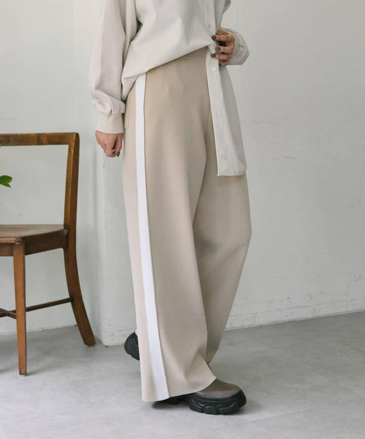 《ウエスト総ゴム/リラックス》針織休閒長褲【SUM1 STYLE(スミスタイル)】