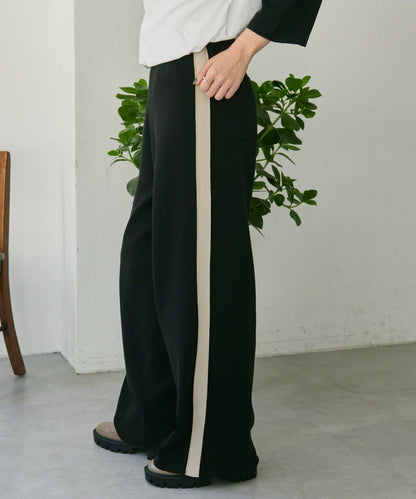 《ウエスト総ゴム/リラックス》針織休閒長褲【SUM1 STYLE(スミスタイル)】