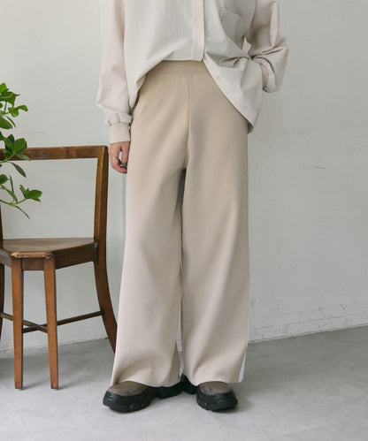 《ウエスト総ゴム/リラックス》針織休閒長褲【SUM1 STYLE(スミスタイル)】