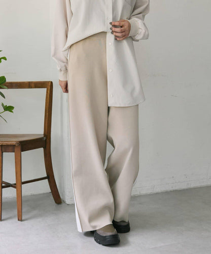 《ウエスト総ゴム/リラックス》針織休閒長褲【SUM1 STYLE(スミスタイル)】