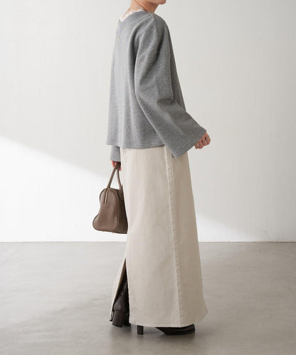 【顯高級感/小臉效果】蕾絲V領衛衣