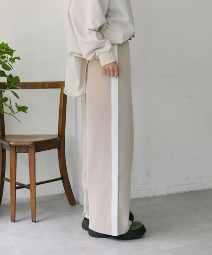 《ウエスト総ゴム/リラックス》針織休閒長褲【SUM1 STYLE(スミスタイル)】