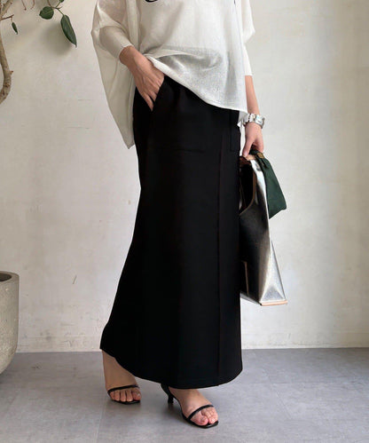 棉質箱型修身半身裙