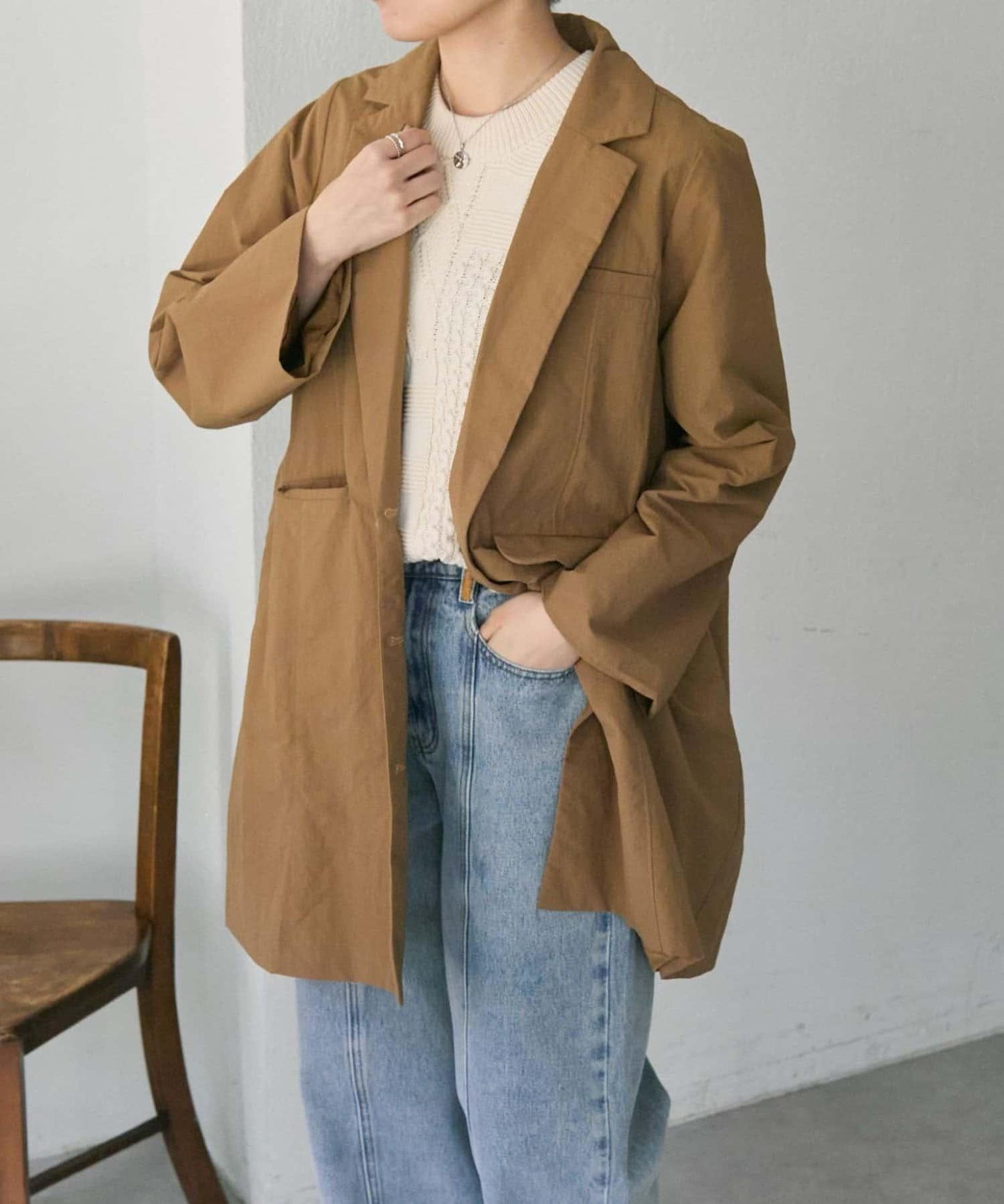 帶內襯/輕盈舒適 簡約夾克【SUM1 STYLE】