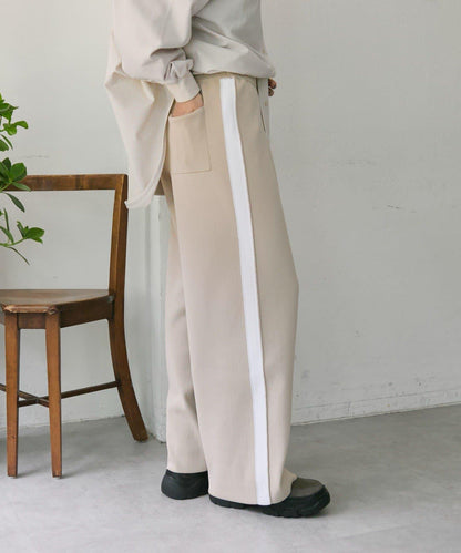 《ウエスト総ゴム/リラックス》針織休閒長褲【SUM1 STYLE(スミスタイル)】