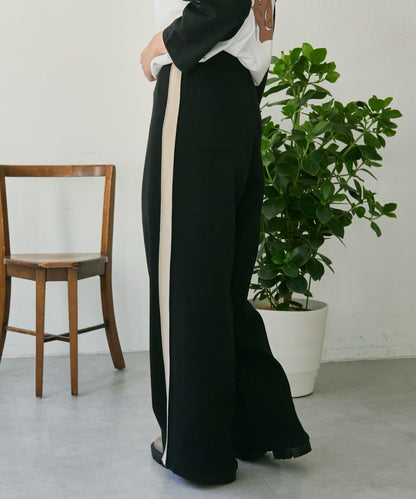 《ウエスト総ゴム/リラックス》針織休閒長褲【SUM1 STYLE(スミスタイル)】