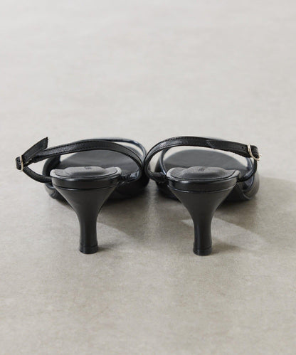 【PAPILLONNER/パピヨネ】金屬質感圓頭涼鞋