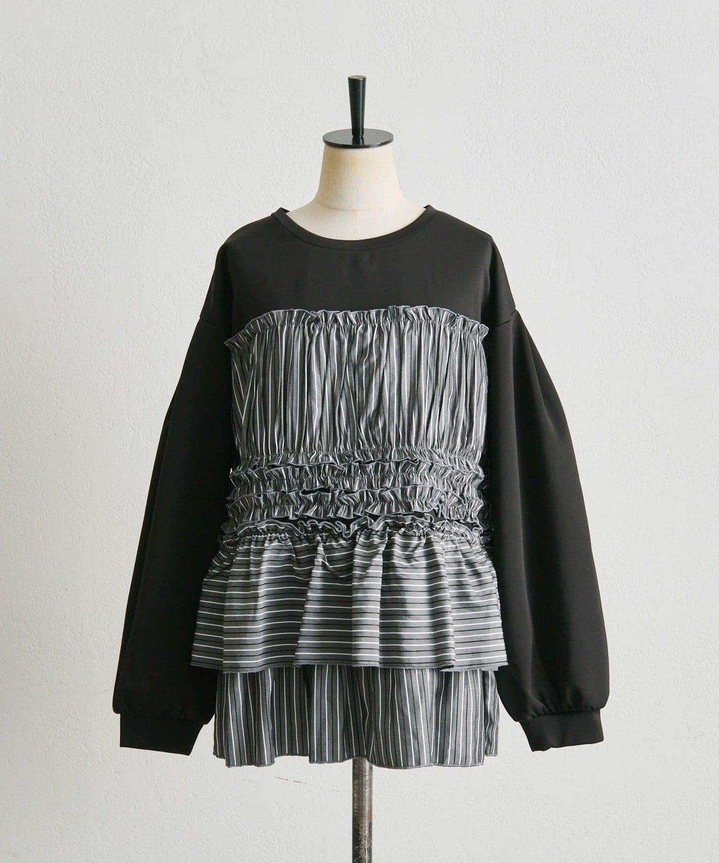 拼接荷葉邊襯衫衛衣【SUM1 STYLE(スミスタイル)】