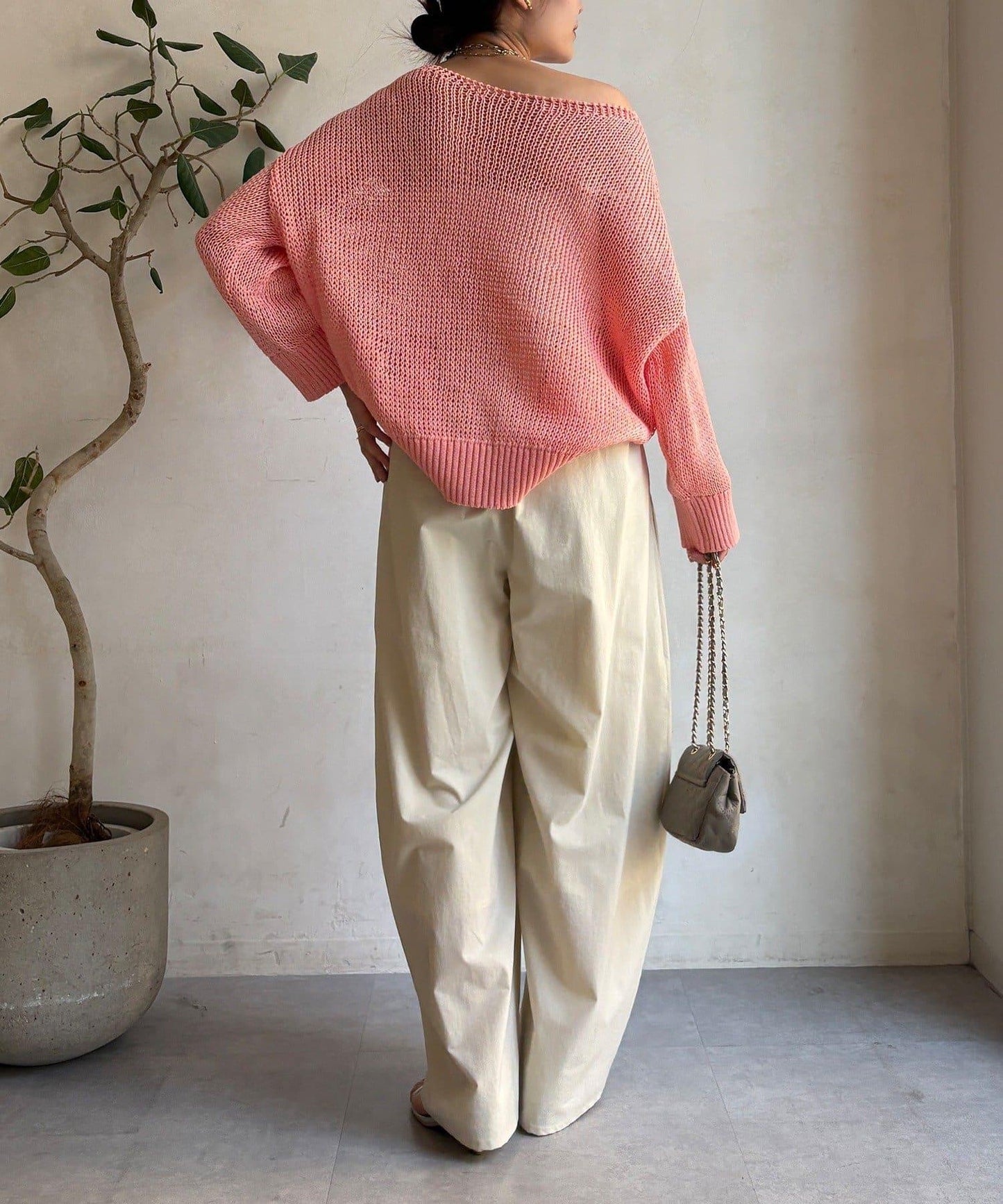 尼龍彈力褶皺束口褲