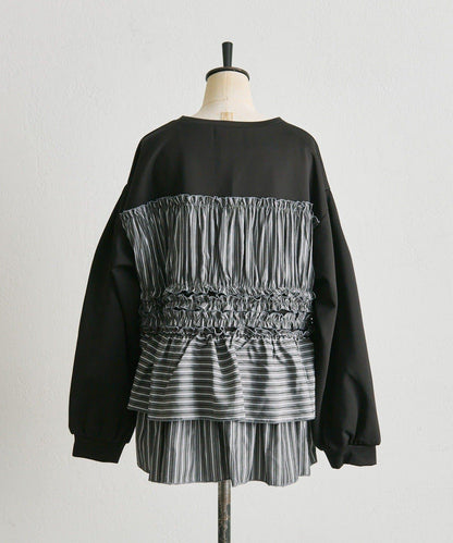 拼接荷葉邊襯衫衛衣【SUM1 STYLE(スミスタイル)】