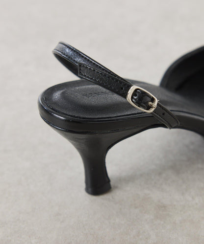 【PAPILLONNER/パピヨネ】金屬質感圓頭涼鞋