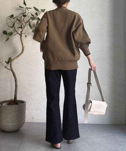 彈力喇叭牛仔褲