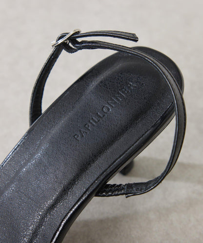 【PAPILLONNER/パピヨネ】金屬質感圓頭涼鞋