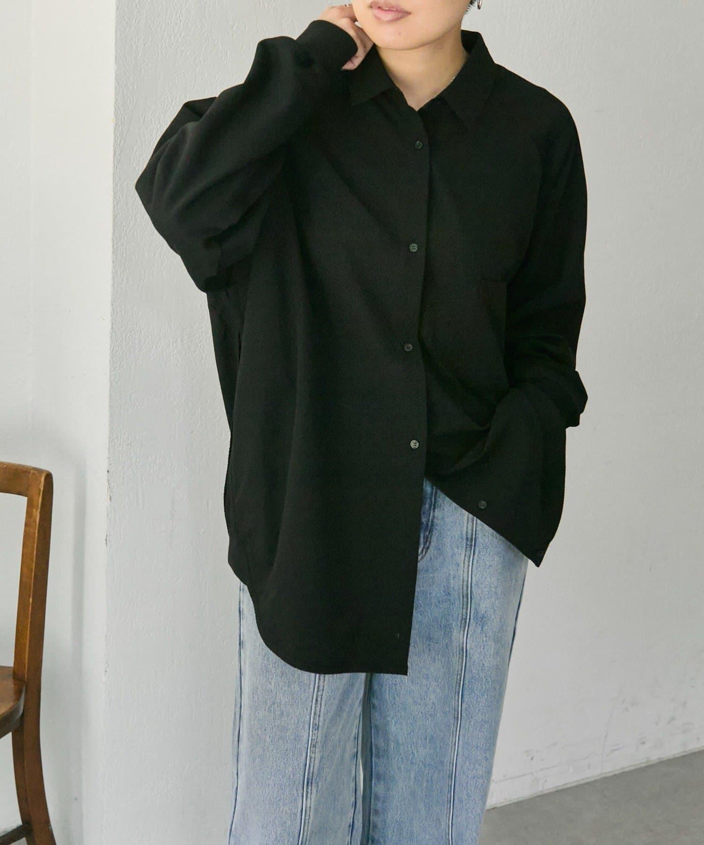 拼接衛衣襯衫【SUM1 STYLE(スミスタイル)】