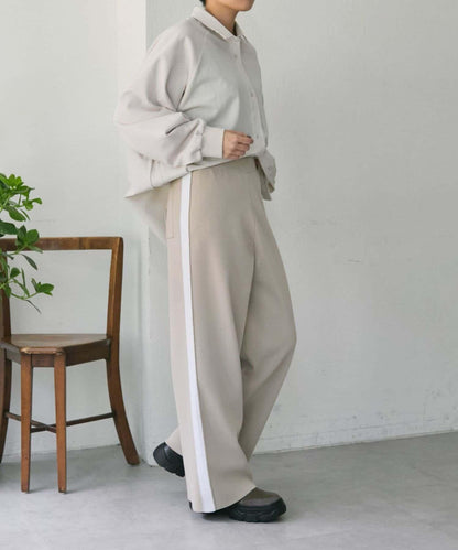 《ウエスト総ゴム/リラックス》針織休閒長褲【SUM1 STYLE(スミスタイル)】