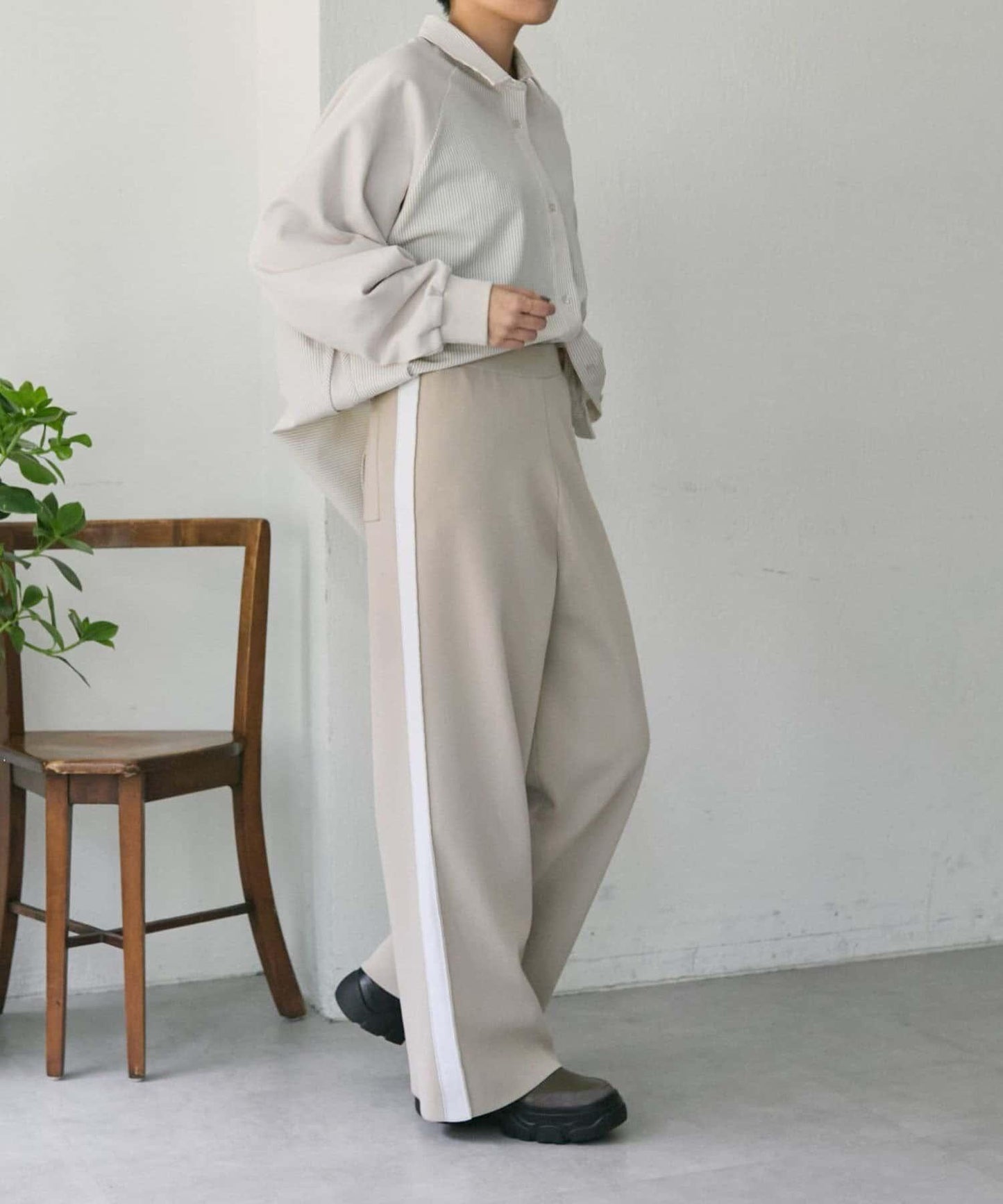 拼接衛衣襯衫【SUM1 STYLE(スミスタイル)】