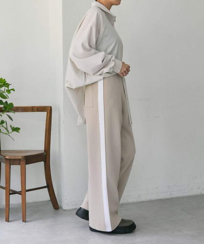 《ウエスト総ゴム/リラックス》針織休閒長褲【SUM1 STYLE(スミスタイル)】