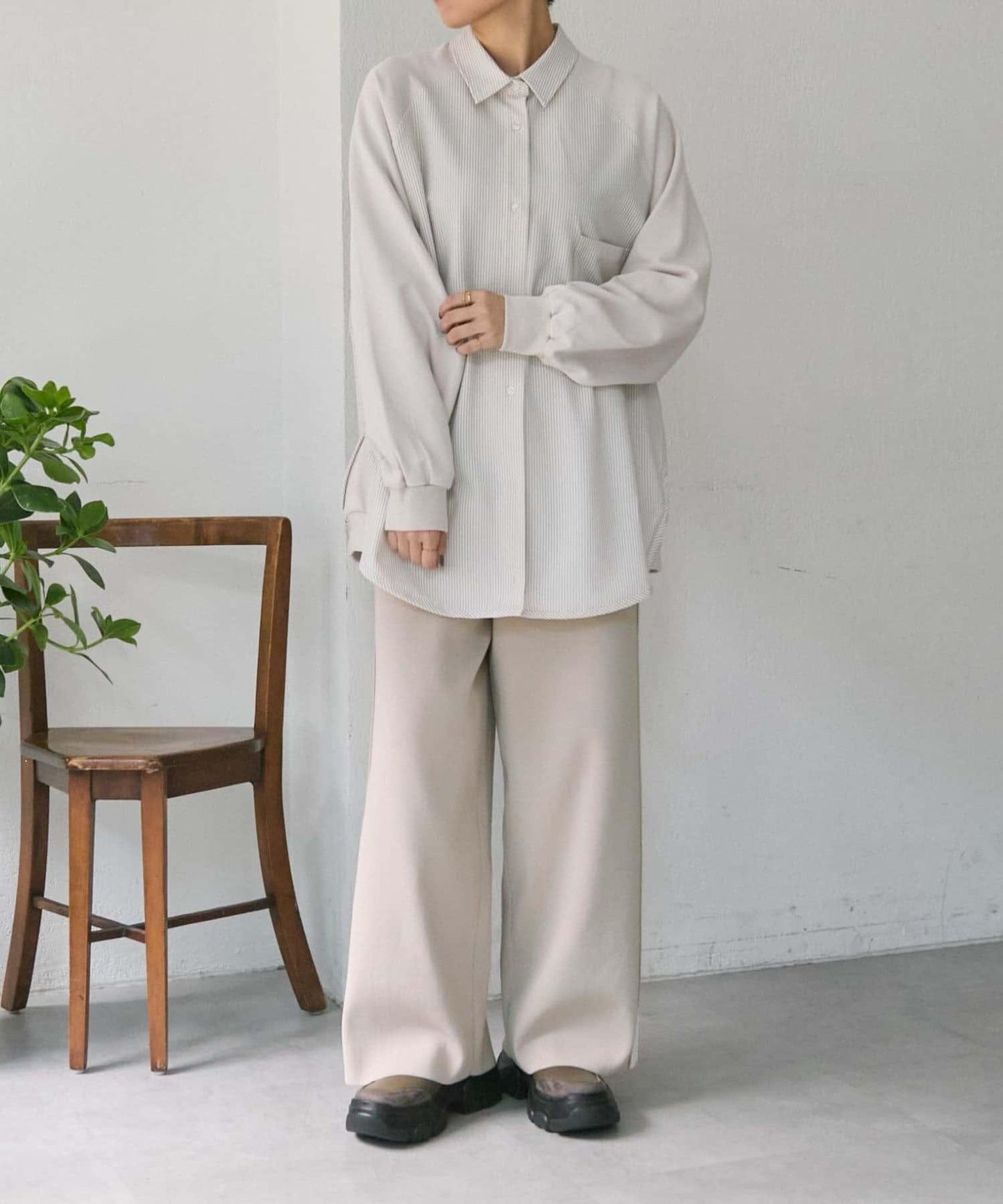 拼接衛衣襯衫【SUM1 STYLE(スミスタイル)】