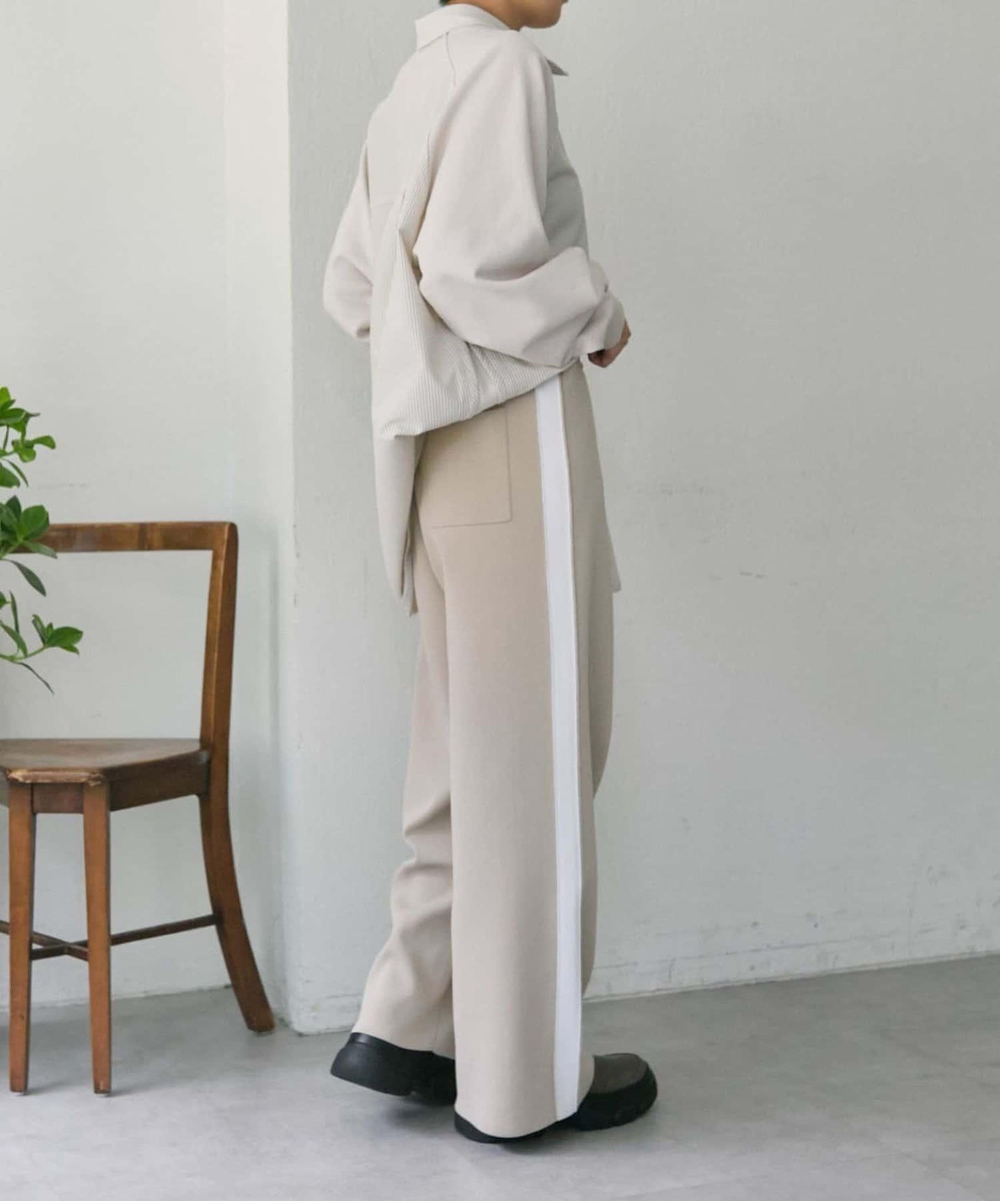 《ウエスト総ゴム/リラックス》針織休閒長褲【SUM1 STYLE(スミスタイル)】