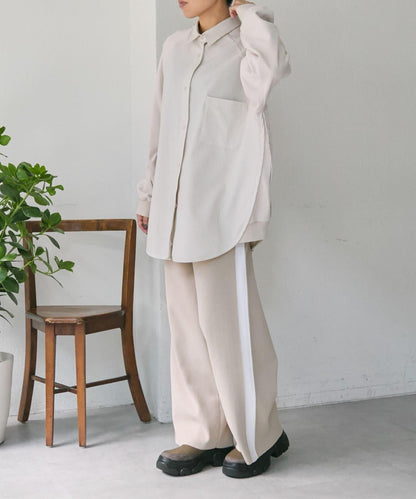 拼接衛衣襯衫【SUM1 STYLE(スミスタイル)】