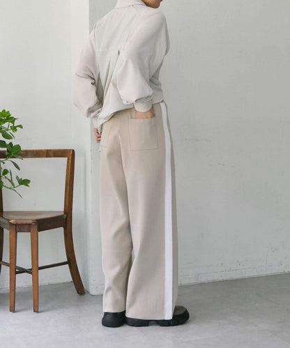 《ウエスト総ゴム/リラックス》針織休閒長褲【SUM1 STYLE(スミスタイル)】