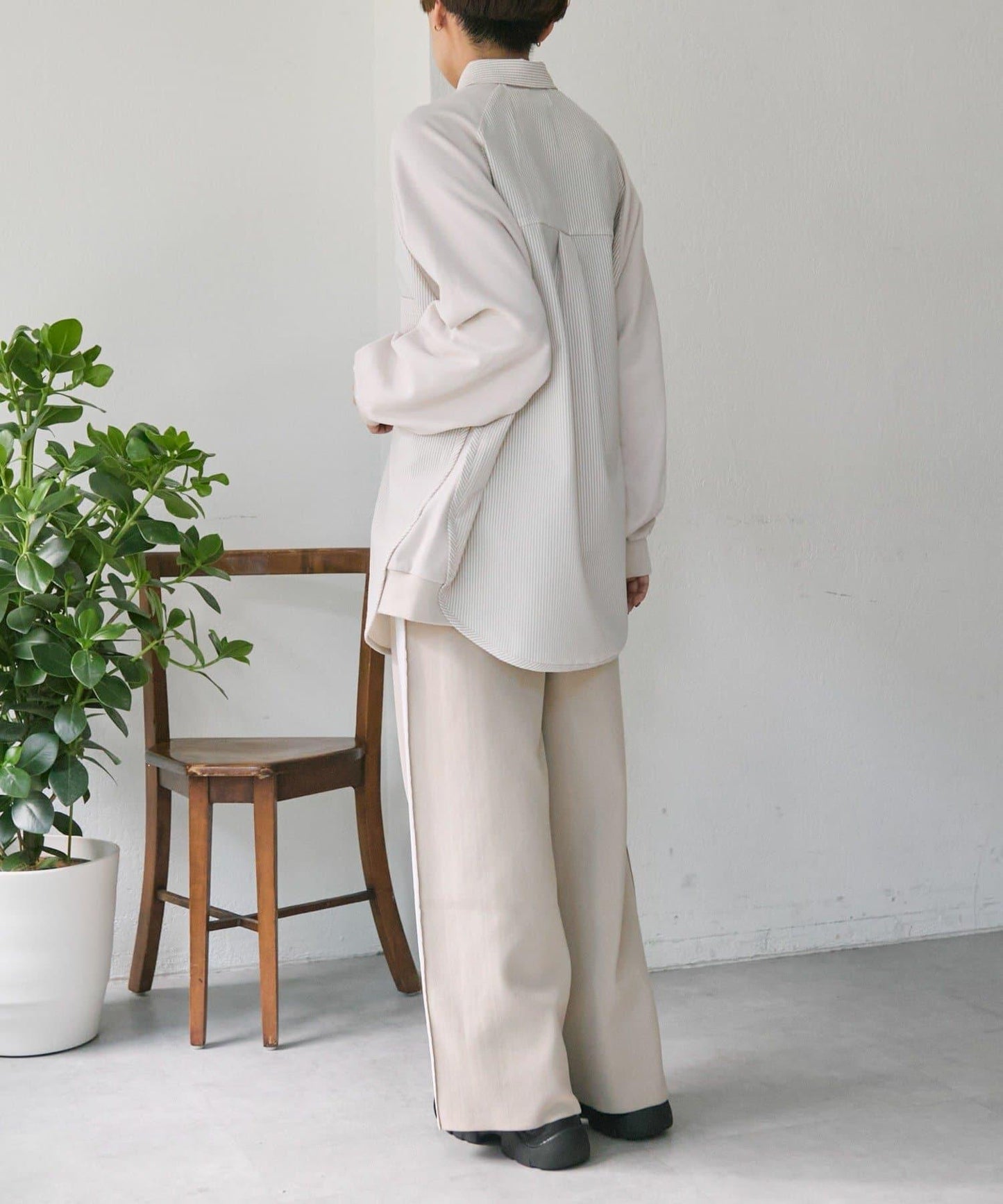 拼接衛衣襯衫【SUM1 STYLE(スミスタイル)】