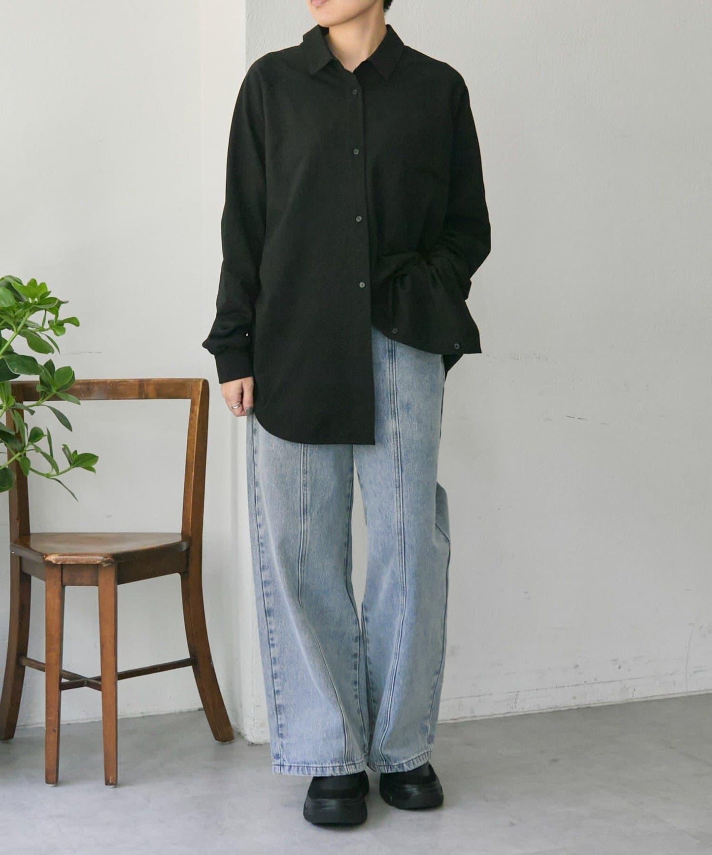 拼接衛衣襯衫【SUM1 STYLE(スミスタイル)】