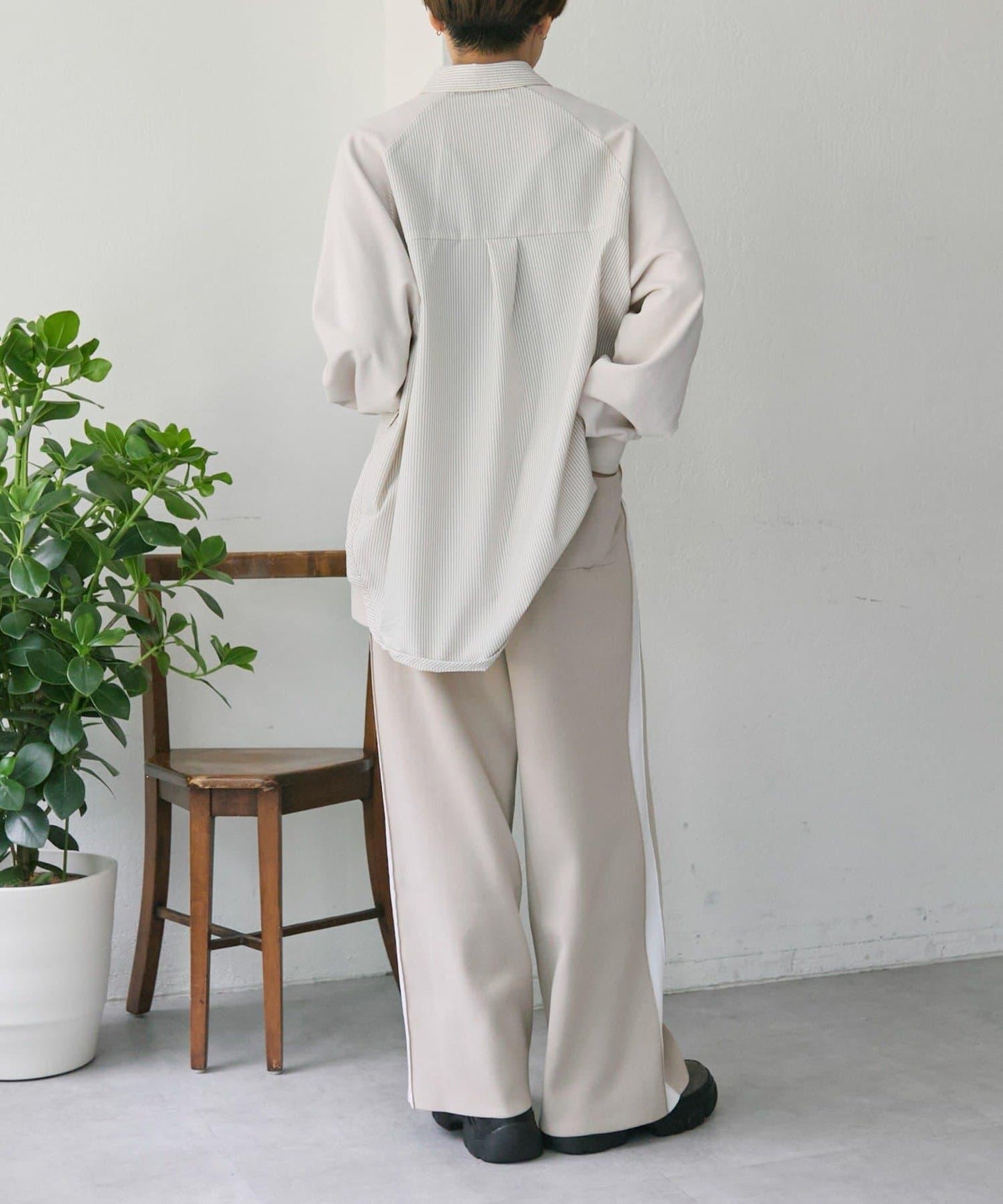 《ウエスト総ゴム/リラックス》針織休閒長褲【SUM1 STYLE(スミスタイル)】