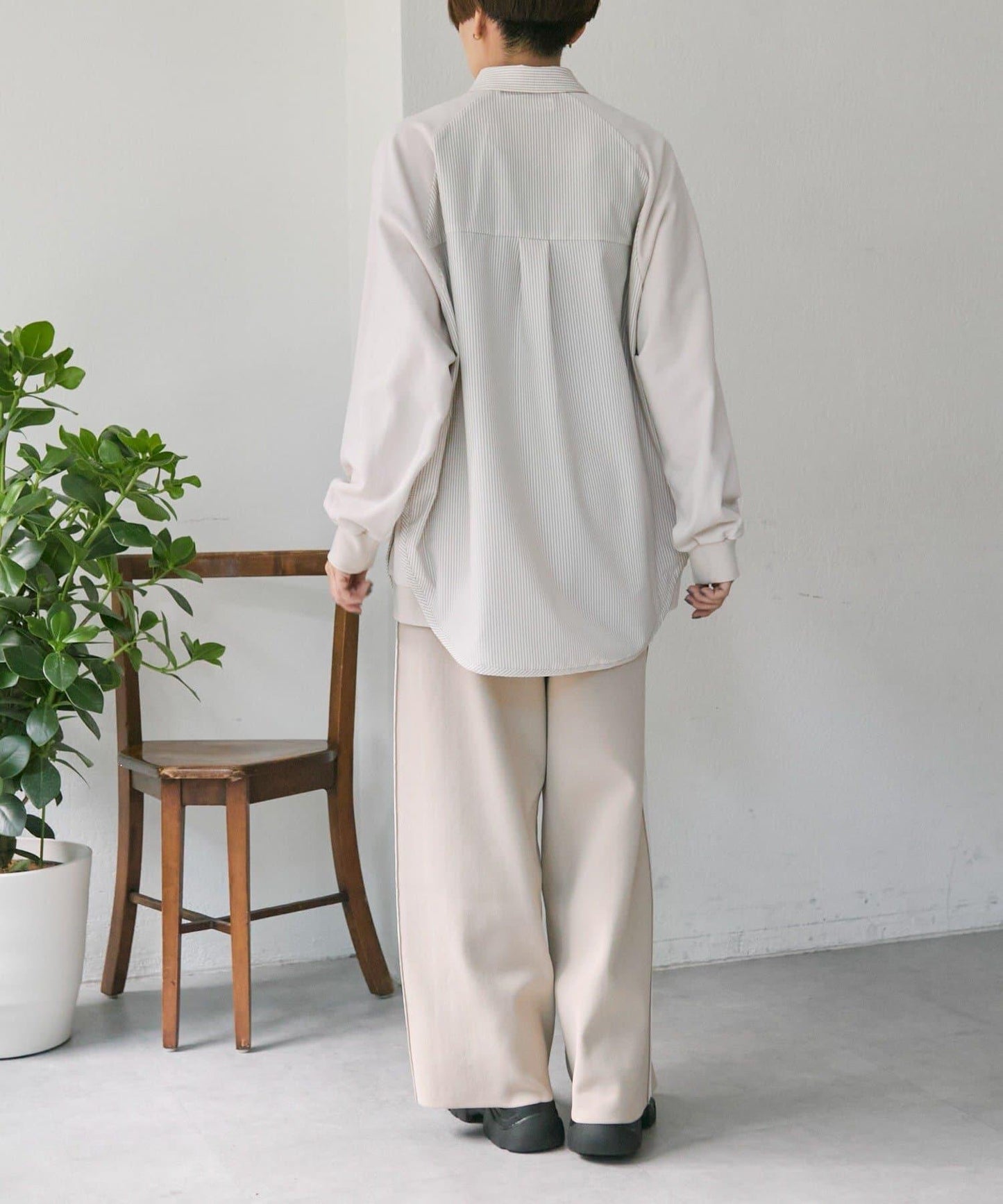 拼接衛衣襯衫【SUM1 STYLE(スミスタイル)】