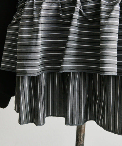 拼接荷葉邊襯衫衛衣【SUM1 STYLE(スミスタイル)】