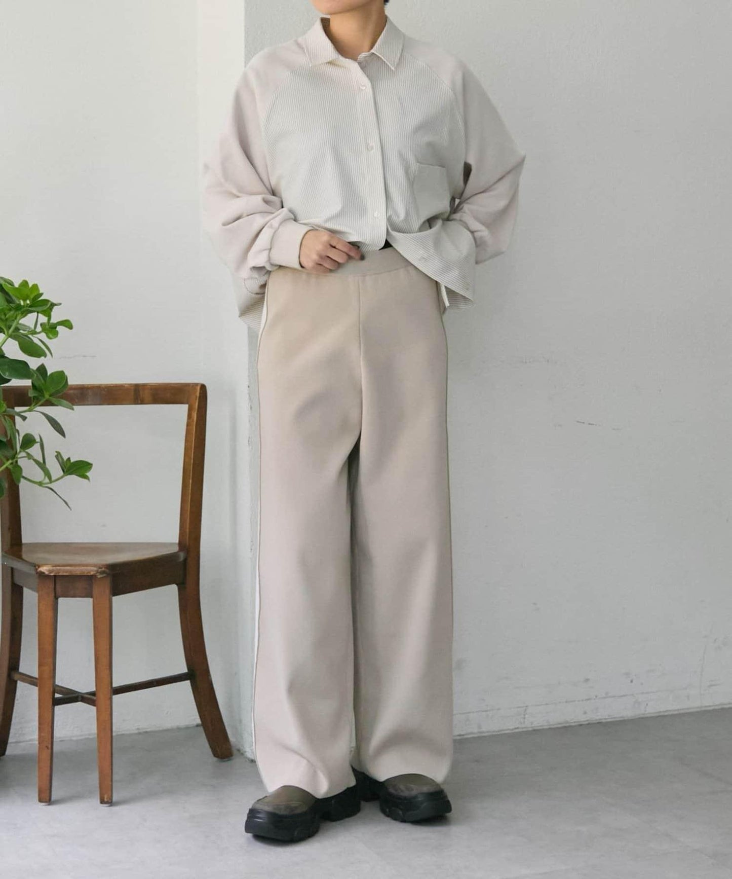 拼接衛衣襯衫【SUM1 STYLE(スミスタイル)】